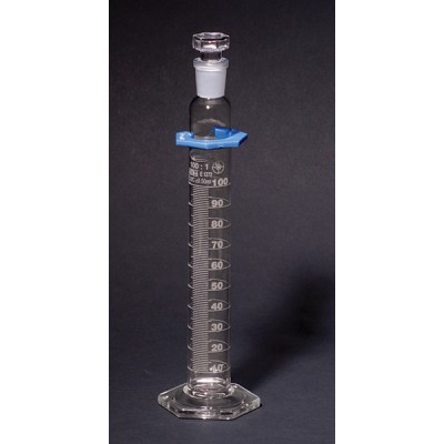 GRADUATED CYLINDERS, DOUBLE SCALE, CLASS A, BATCH CERT., WITH STOPPER